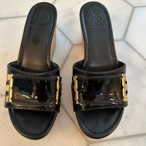Tory Burch Cork Wedge Black/Cork 7